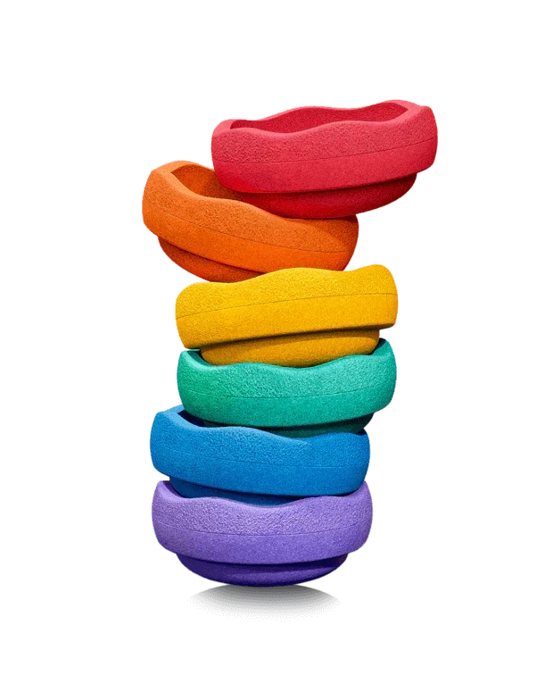 Stapelstein® Original Rainbow 6-Piece Set – Creative Balance & Movement Play Set